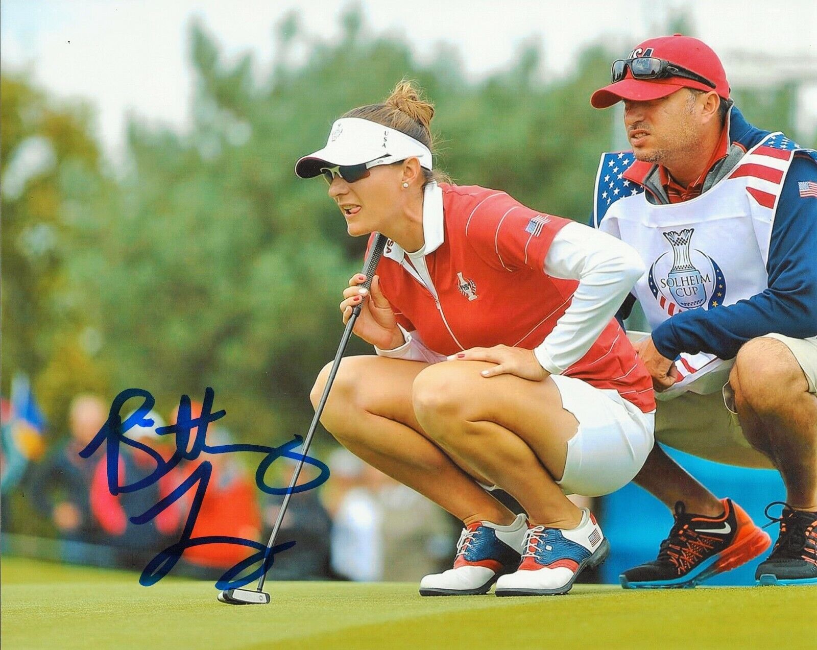 LPGA GOLFER BRITTANY LANG HAND SIGNED 8x10 Photo Poster painting A w/COA PROOF WOMEN'S GOLF