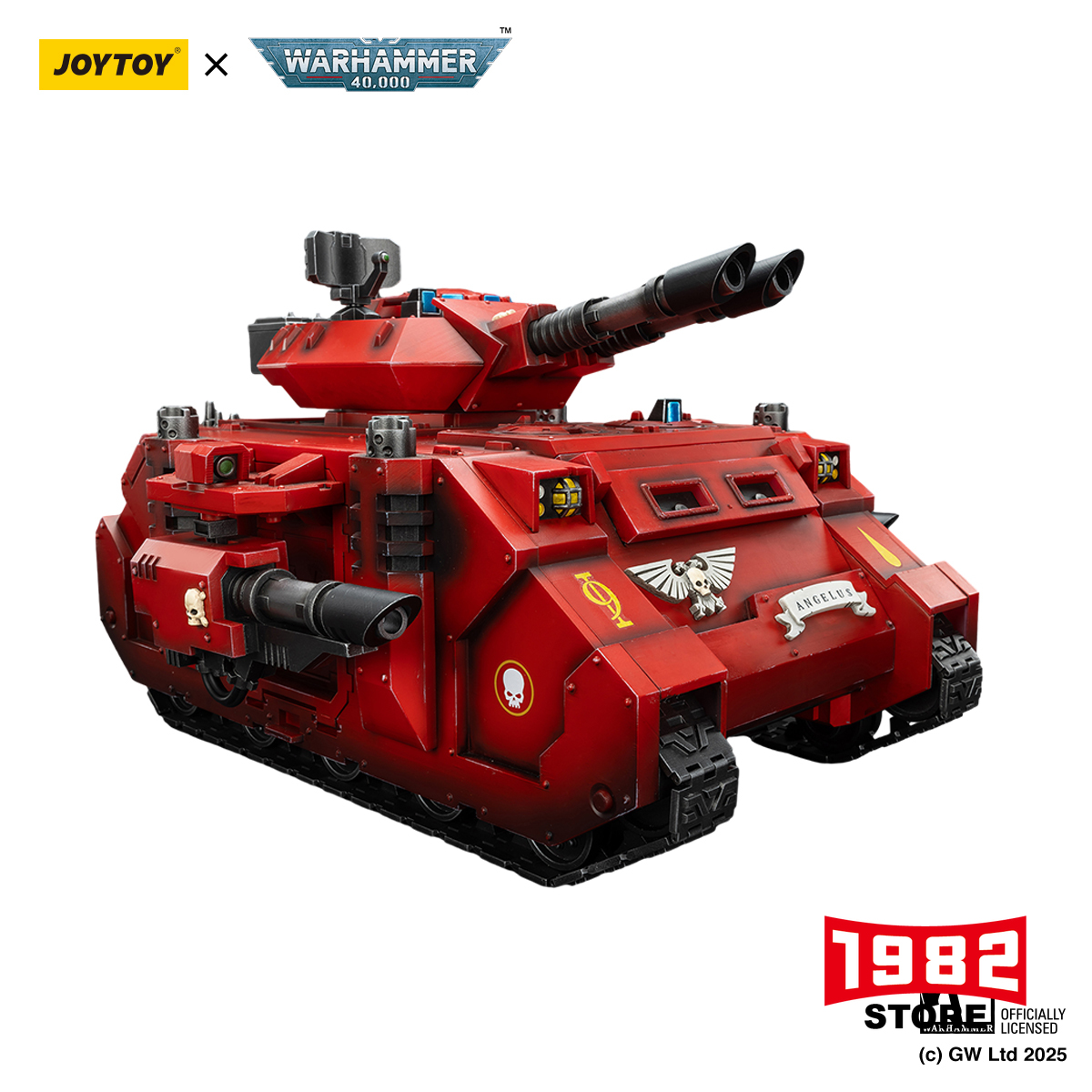 Pro-order JOYTOY Blood Angels Predator Annihilator with Twin Lascannons WARHAMMER 40K Soldiers' model toys action figure