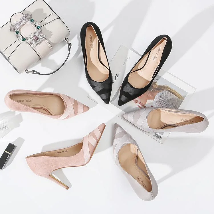 Lace-up high heels shallow mouth pointed toe fashion single shoes