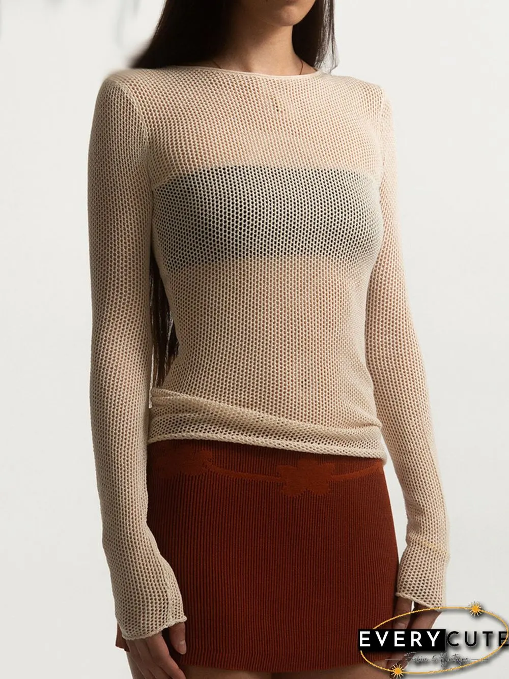 Sexy Knit Shirt for Womens Party Club Cutouts