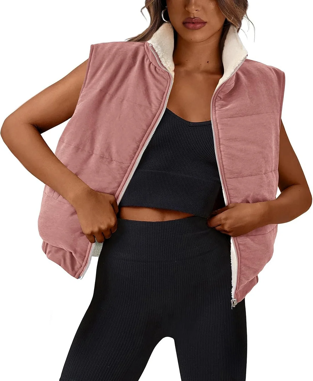 Nigikala Nigikala Ms. Autumn And Winter New Vest Lamb Zipless Double-Sided Warm Jacket Jacket