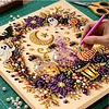 Halloween Bead Art DIY Pearl Painting Kit with Frame 20x20cm(Ghost Potion)