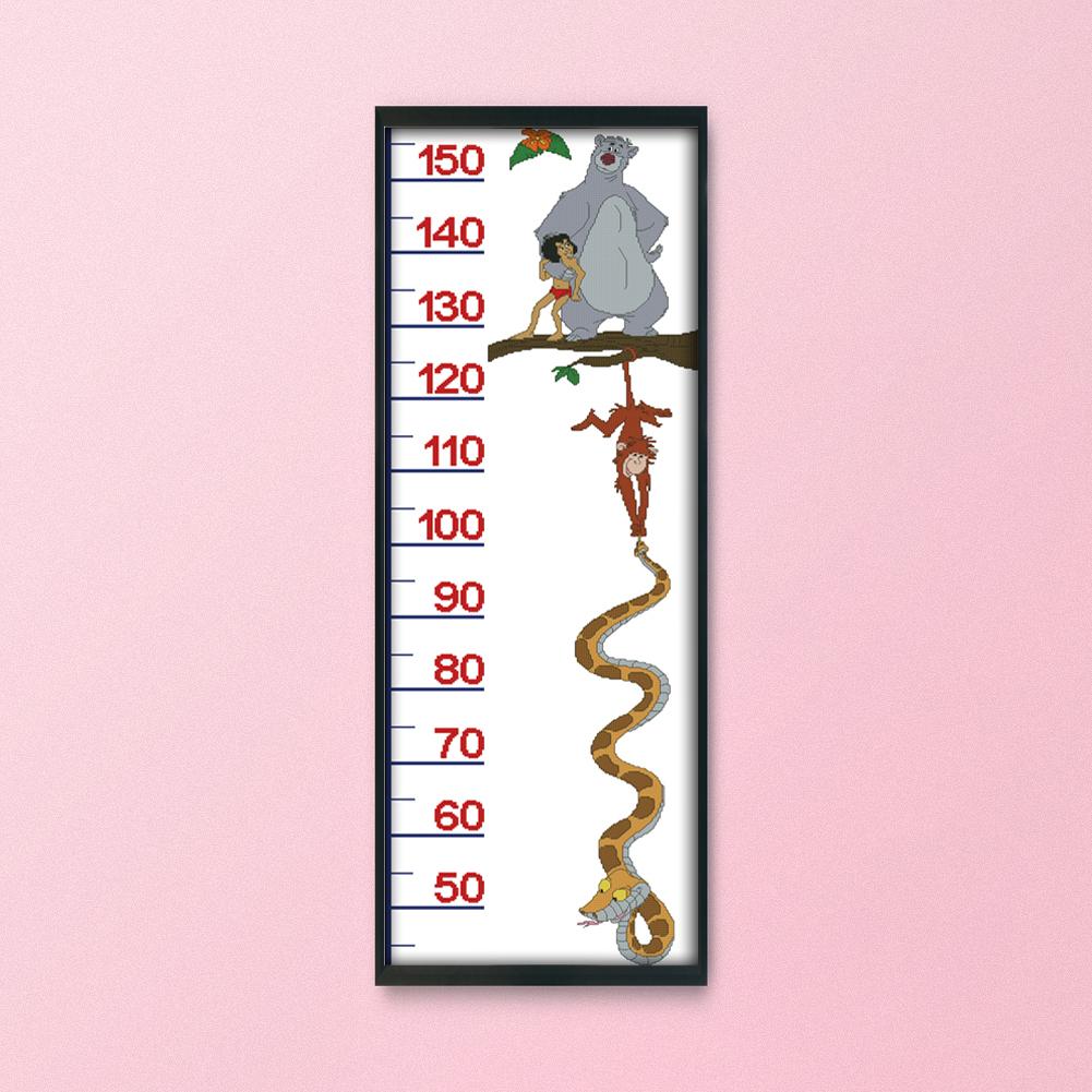 

Bear snake monkey - 14CT Stamped Cross Stitch - 99*36cm, 501 Original
