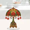 Christmas Poinsettia Diamond Dot Painting Ornament DIY Double Sided