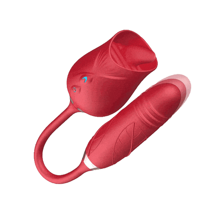 tickler sex toy Rose Toy Tongue Licking Flapping Clit & G-spot vibrator