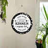 Filled With Wet Kisses Dog - Round Wooden Signs - 30*30cm