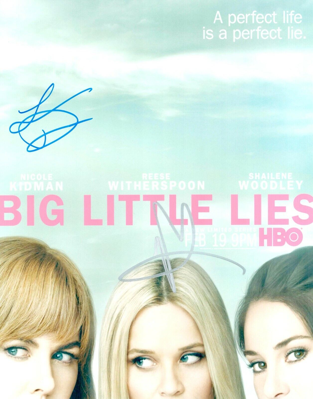 Nicole Kidman & Laura Dern Signed 11x14 Big Little Lies Authentic Auto Photo Poster painting