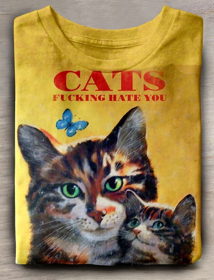 Teecade Teecade Cats Fucking Hate You T-shirt