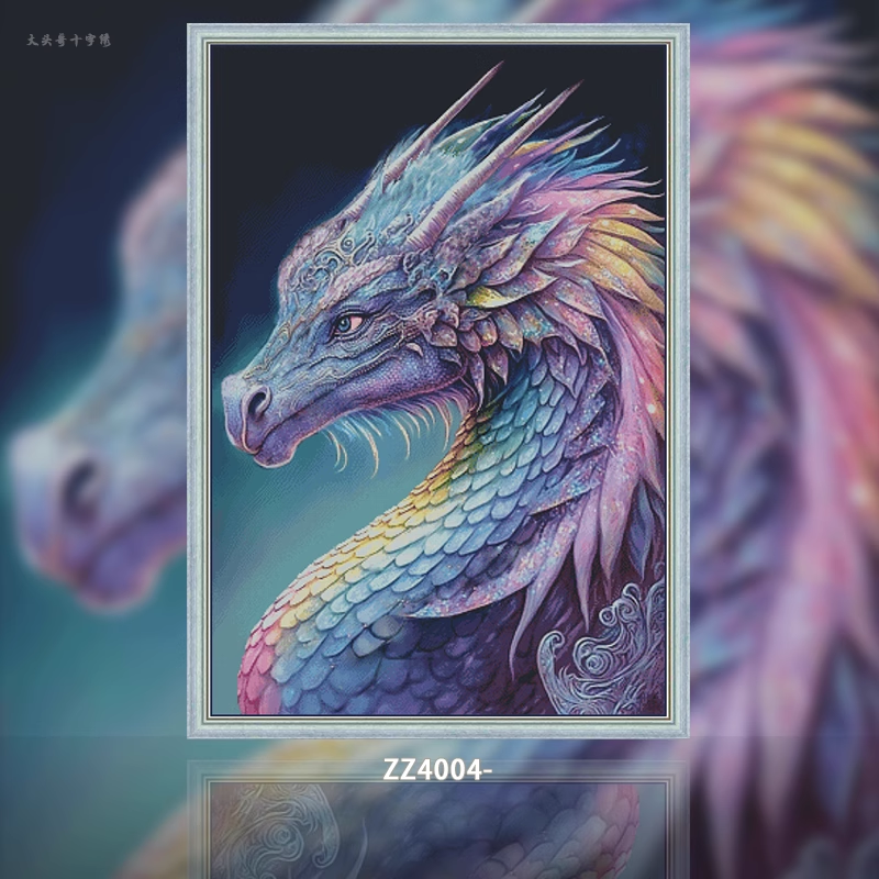 1set DIY Printed Cross Stitch Kit 【ZZ4004-dragon】printed (stamped) cross-stitch Painting Fairy Cross Stitch