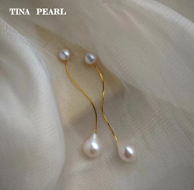 2025 TINA Jewelry 925 silver freshwater pearl minimalist stud earrings