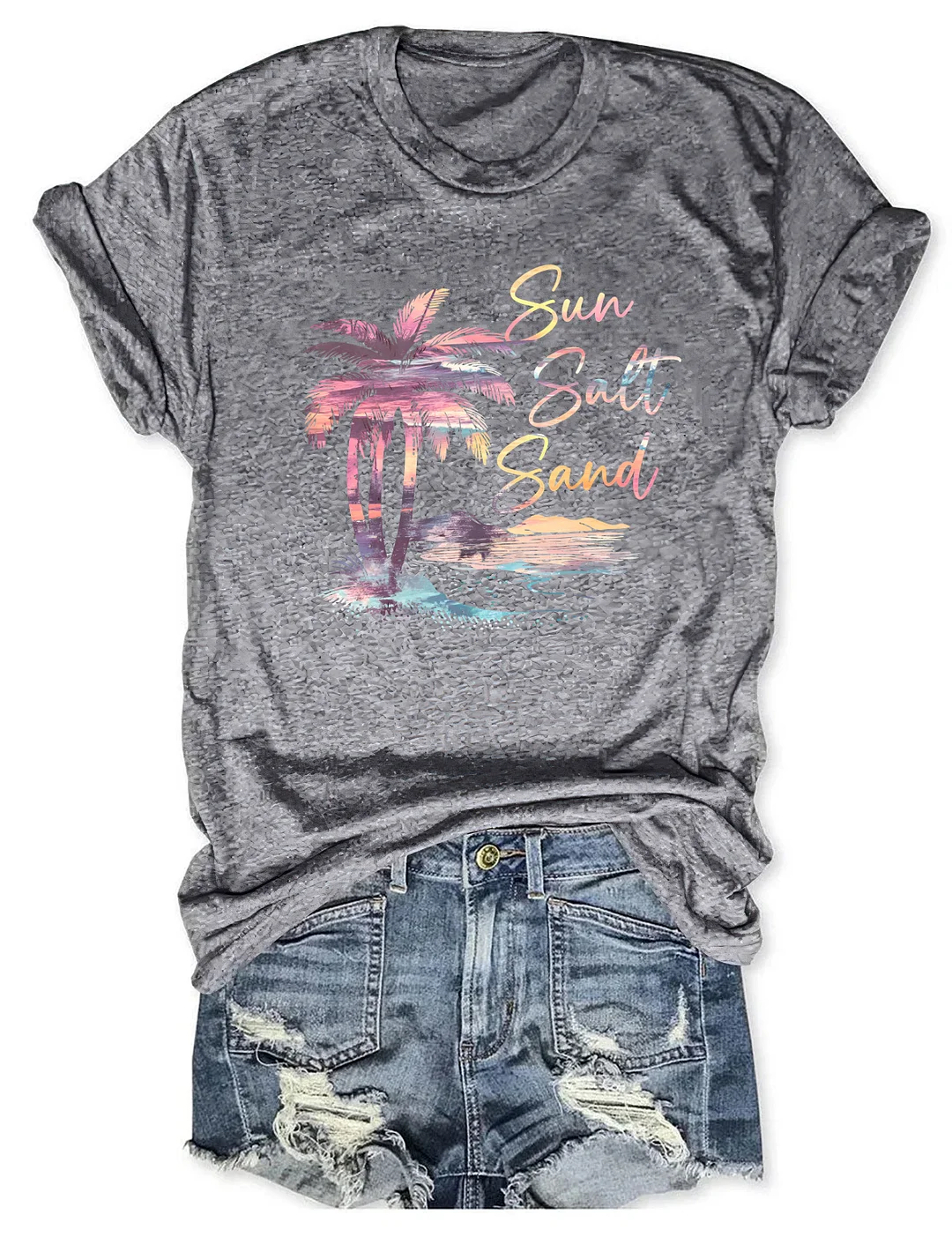 Retro Summer Sun Salt Sand T-shirt