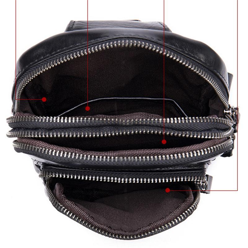 Leather Outdoor Casual Chest Bag Crossbody Bag