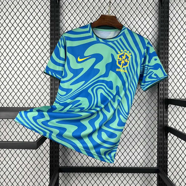 【S~4XL】Brazil 2026 World Cup Pre-Match Football Jersey 1:1 Thai Quality