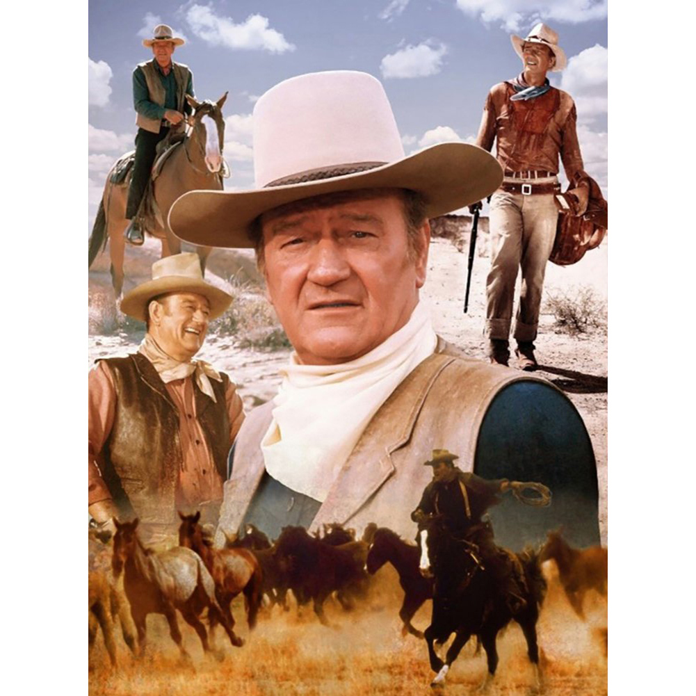 

30*40CM - Square Drill Diamond Painting - Western Cowboy, 501 Original