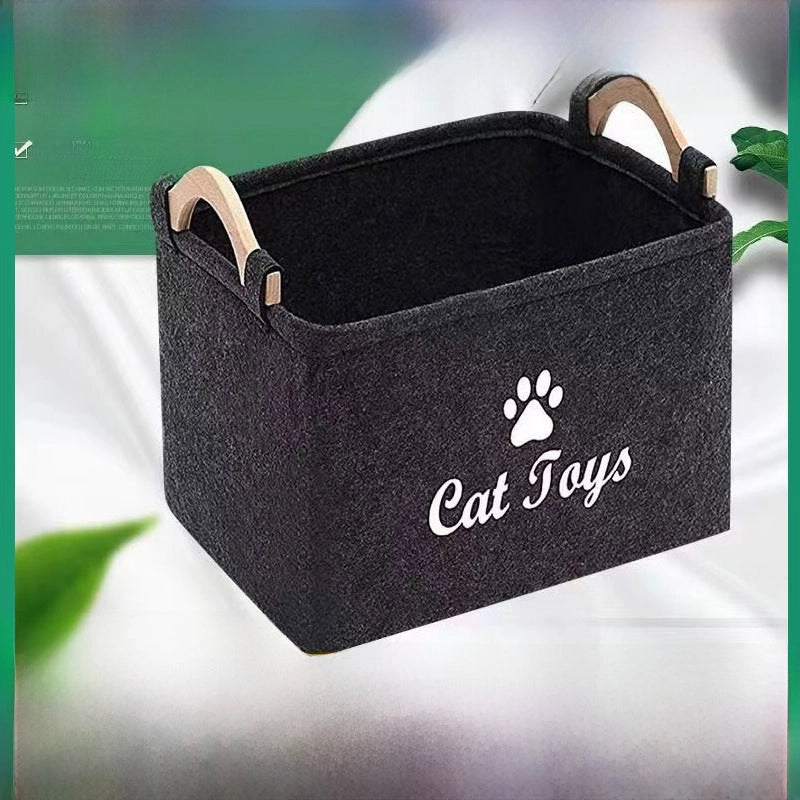 Factory Direct Dog Toy Felt Storage Box Home Storage Basket Sundries Dirty Clothes Storage Bag Storage Basket