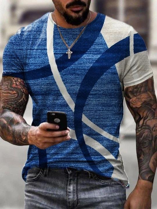 Men Pattern Casual T-shirt-01
