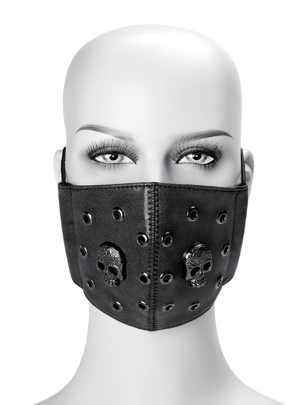 Punk PU Leather Neutral Skull Anti Dust Mask