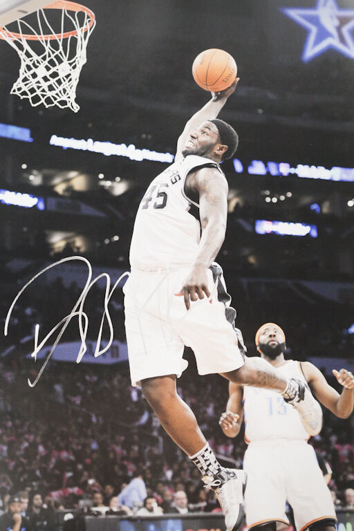 DeJuan Blair SA San Antonio Spurs Signed Auto 12x18 Photo Poster painting COA GFA