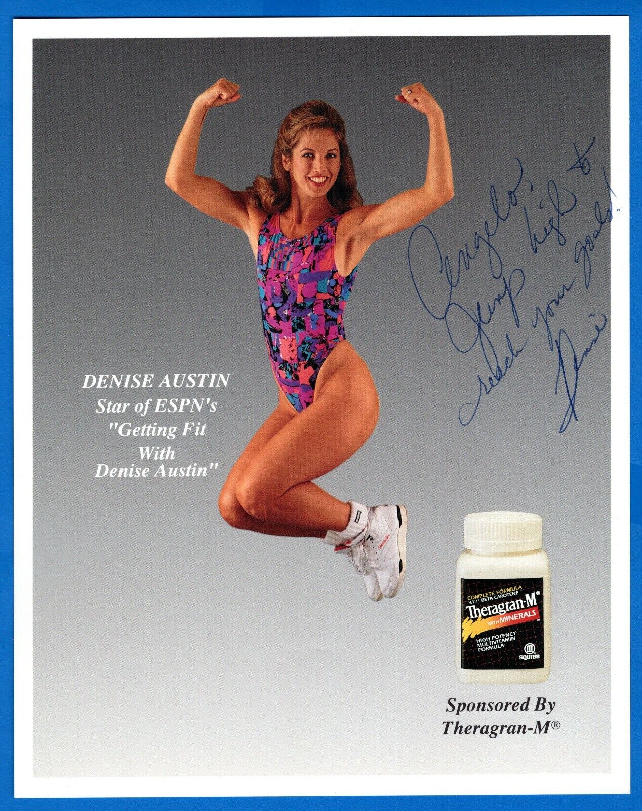 Denise Austin Fitness Instructor Hand Signed Autograph 8x10 Photo Poster painting