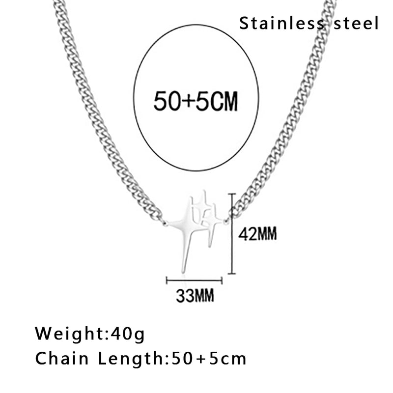 Hip-Hop Star 304 Stainless Steel Polishing 18K Gold Plated Unisex Necklace