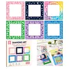 30PCS Colorful Reusable Diamond Painting Section Frame Release Film with Clear Window, Non-Stick Dust-Proof  Release Paper, Easy Peel Diamond Art Canvas Covers, DIY Diamond Painting Accessories for Adults