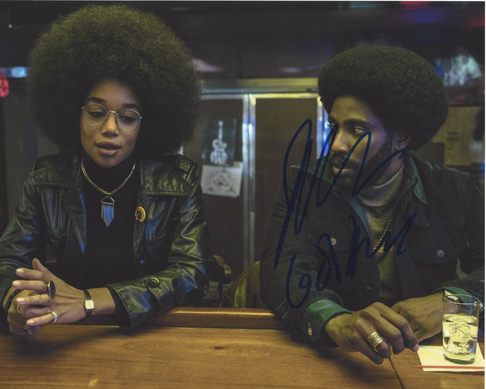 JOHN DAVID WASHINGTON SIGNED AUTHENTIC 'BLACKKKLANSMAN' 8X10 Photo Poster painting G w/COA PROOF