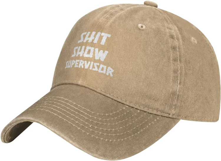 Shxt Show Supervisor Baseball Hat Men Women Adjustable Denim Cowboy Caps Black Sport Sunhat Dad Hats Casual