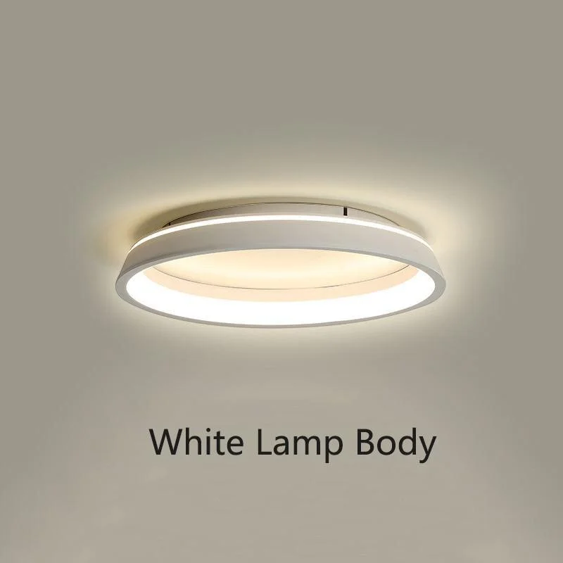 Black Or White Modern Simple LED Ceiling Light For Dining Living Room Surface Mount Bedroom Kitchen Home Deco Round Panel Lamp