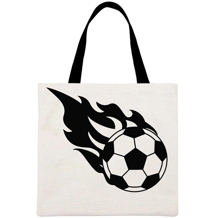 soccer flame Printed Linen Bag-Annaletters