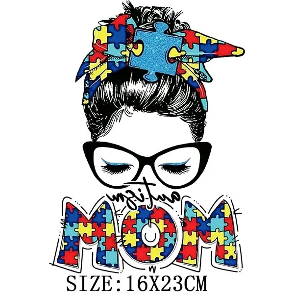 Fashion Girl Glitter Thermal Sticker DIY Washable Iron On Transfer For Clothing Beautiful Lady Patches On Clothes Applique Decor