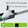 Power Bank 10000 MAh Large Capacity Retractable Cable PD20W Fast Charging Portable Power Bank