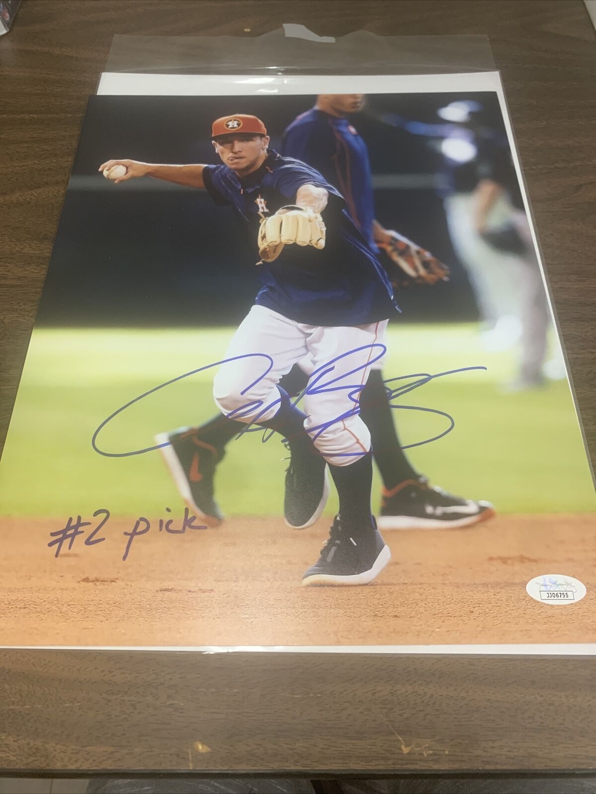 Alex Bregman Autographed 11x14 Photo Poster painting Houston Astros #2 Pick World Series JSA