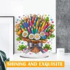 (US Local)Flower Double Sided Effect Table Top Diamond Painting Desktop Ornaments Kit (Pencil)