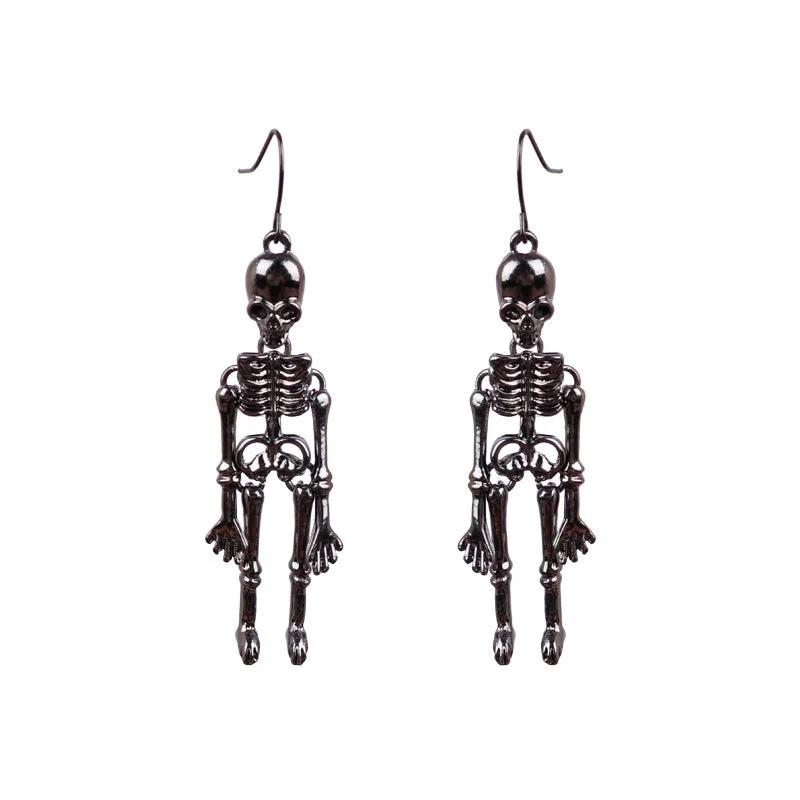 1 Pair Drop Earrings For Women's Halloween Party Evening Street Alloy Vintage Style Skull