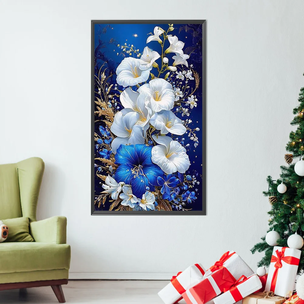 Partial AB Diamond Painting - Full Round Drill - Morning Glory(Canvas|45*75cm)