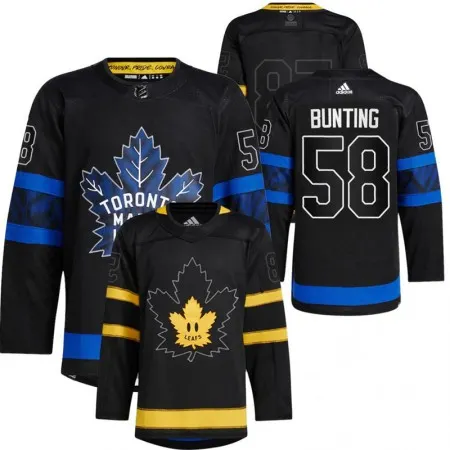 Men's Toronto Maple Leafs Black #58 Michael Bunting Alternate Premier  Reversible Stitched Jersey
