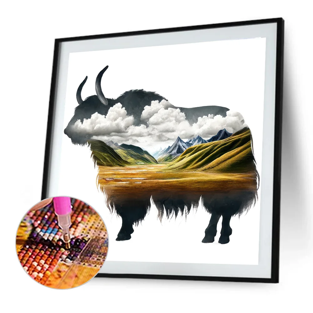 Diamond Painting - Full Round Drill - Cow(Canvas|30*30cm)