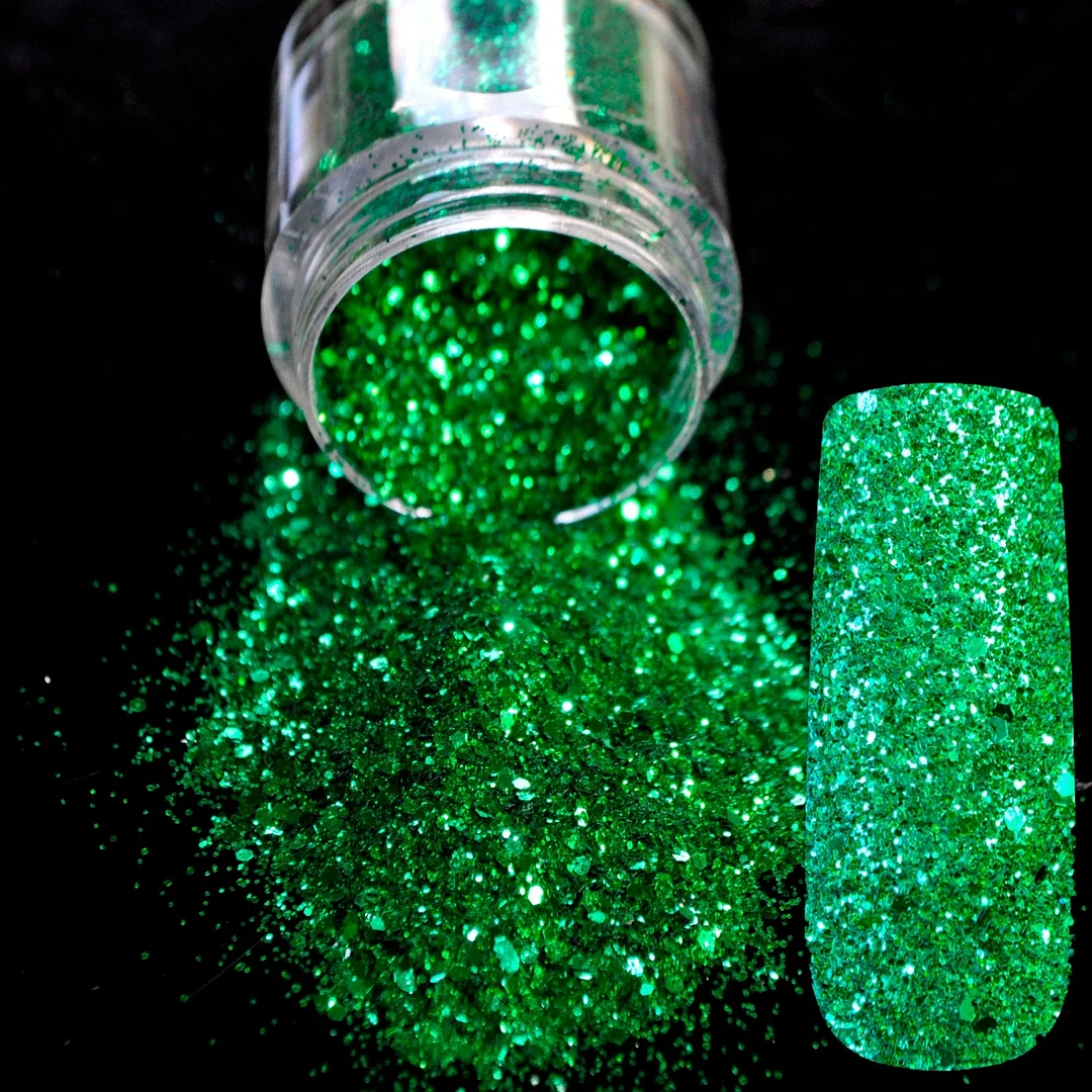 Snow White Glitter Nail Art Tool DIY Glitter Mix Manicure 3D Powder Small Pentagon Sequins Nail Supplies Decoration 270-Nail Inspo