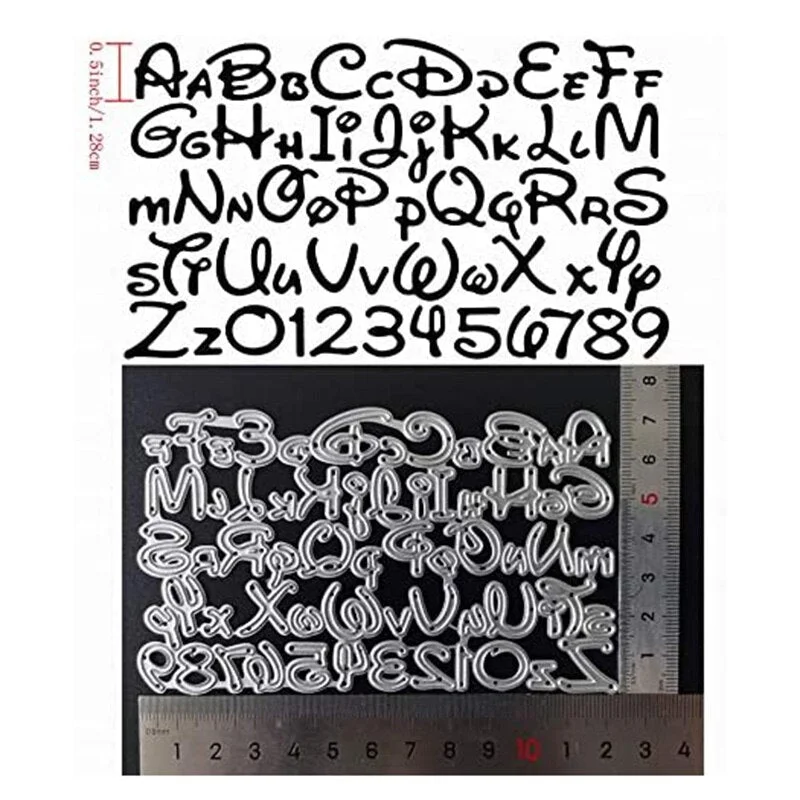 Metal Cutting Die Letter and Number Embossing Die for DIY Scrapbook Photo Album Decoration Paper Molded Card Craft Decor 2021