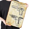 Colt 1911 brevet d&rsquo;arme &agrave; feu - Vintage Metal Signs - 20*30cm/30*40cm - Western