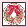 Christmas Wreath - 11CT Stamped Cross Stitch - 40*40cm - Xmas