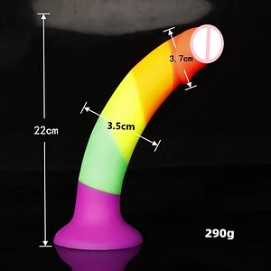 8.7 Inch Twisted Color Dildo With Suction Cup