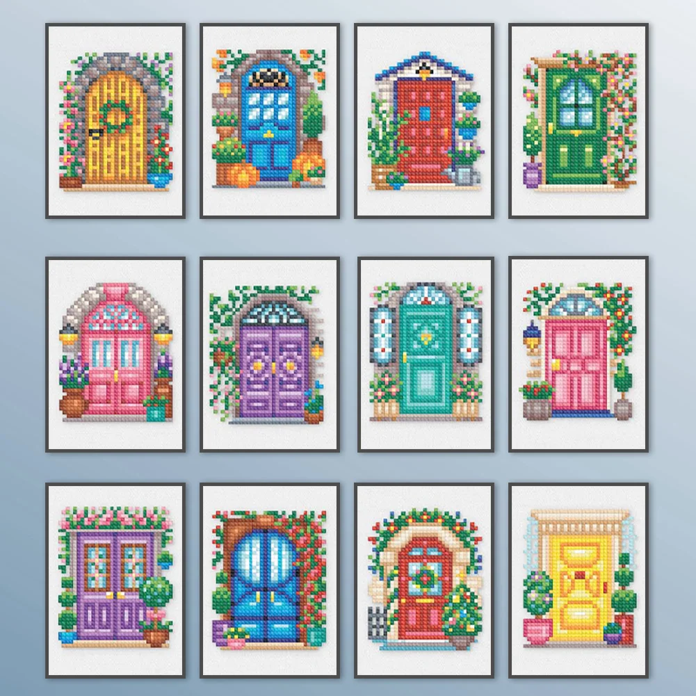 12pcs/a set 5D DIY Garden Full Square Drill Partial AB Drill Diamond Painting(16*20cm)