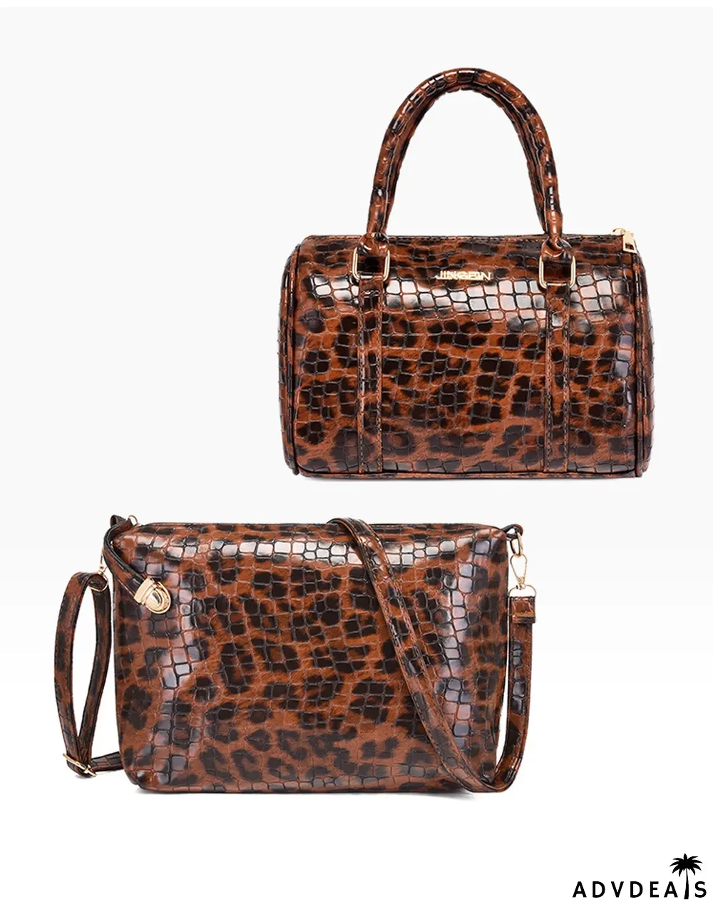 Fashionable crocodile pattern six-piece bag retro portable pillow bag one-shoulder Messenger large-capacity women's bag