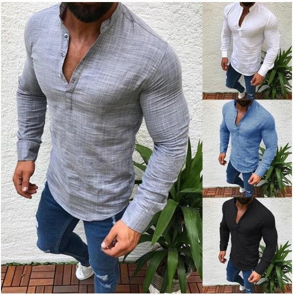 Hugoiio™ Mens Cotton Basic Shirt 4 Colors