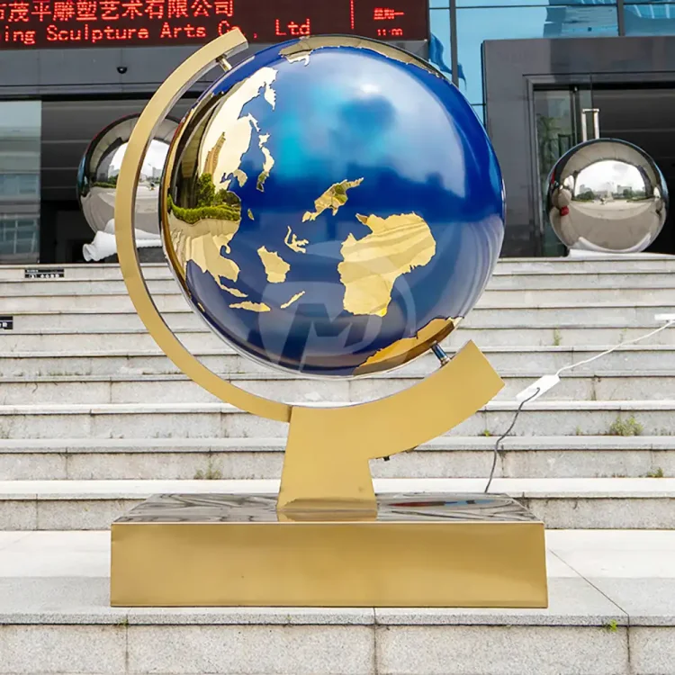 Metal Globe Sculptures