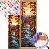 5D DIY Full Round Stained Glass Partial AB Diamond Painting Girl Beast 35x35cm (B)