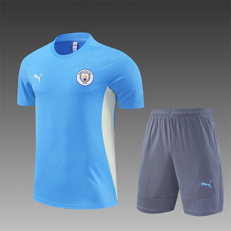 2024-25 Manchester City Light Blue Short Sleeve Training Jersey