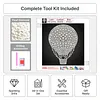 Kits de peinture en perles DIY pour adultes d&eacute;butants d&eacute;coration murale en perles, peintures en perles, arts plastiques 25x25cm sans cadre