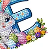 (US Only)PET Double Sided Special Shaped Easter Alphabet DIY Diamond Painting Keychain